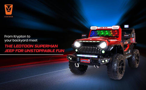 PATOYS | Officially Licensed Superman Jeep - Thar 898 Battery Operated for Kids