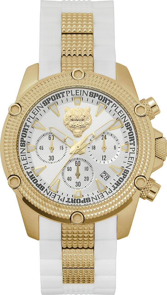 Plein Sport Sport Hurricane Gold Round Dial Quartz Analog Unisex Watch
