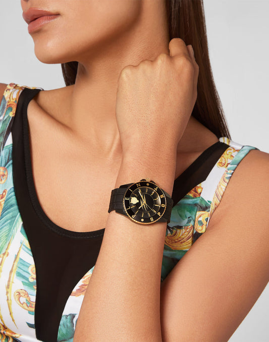 Plein Sport Sport Glam Black Round Dial Quartz Analog Women Watch