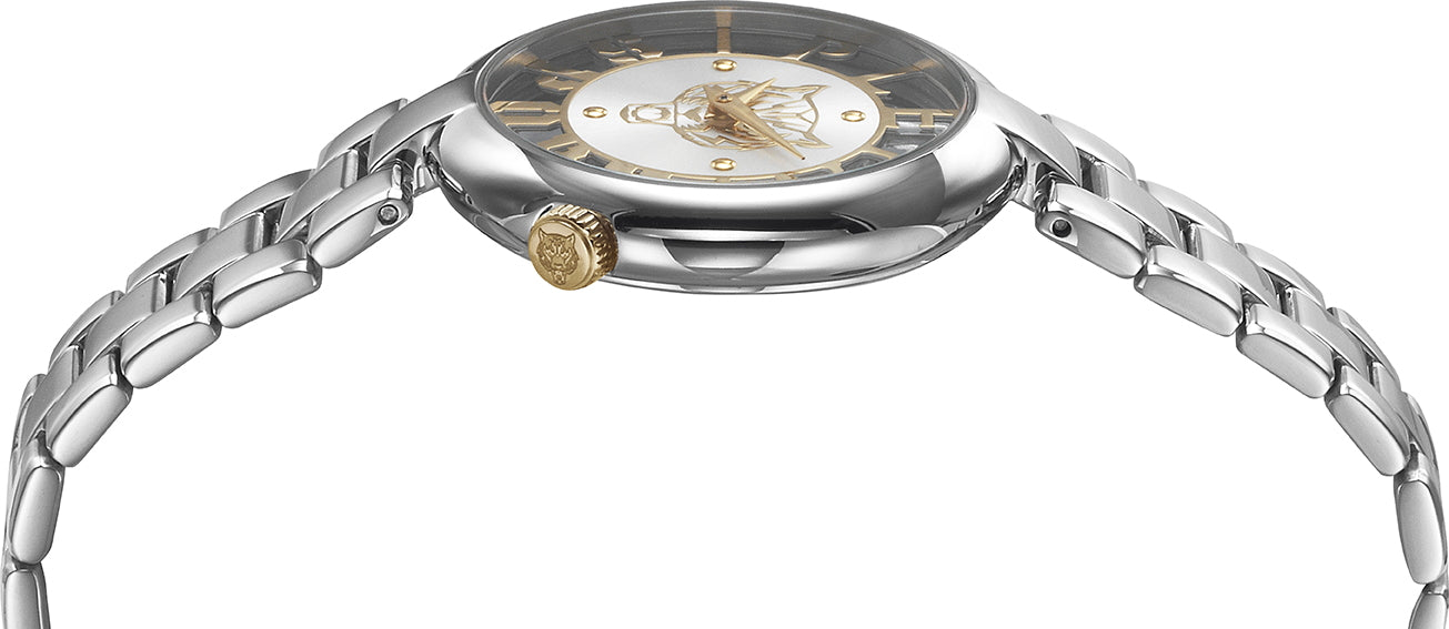 Plein Sport Sport Tiger Silver Round Dial Quartz Analog Women Watch