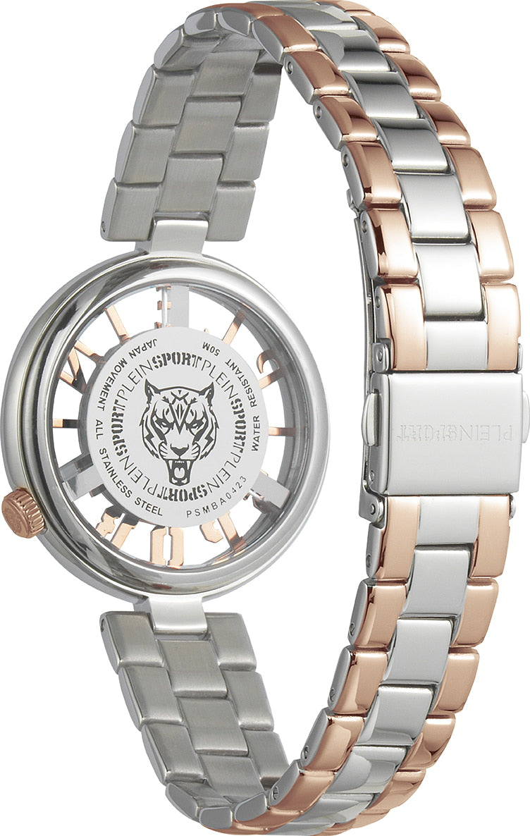 Plein Sport Sport Tiger Silver Round Dial Quartz Analog Women Watch