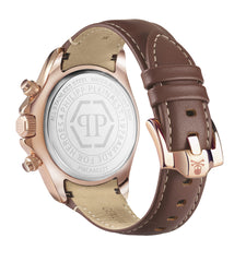 Philipp Plein Rose Leather Gold Dial Quartz Men Watch