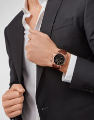 Philipp Plein Rose Leather Gold Dial Quartz Men Watch