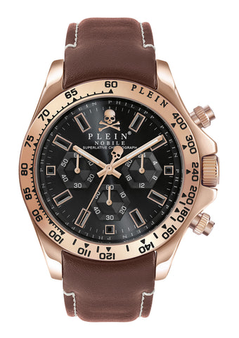 Philipp Plein Rose Leather Gold Dial Quartz Men Watch