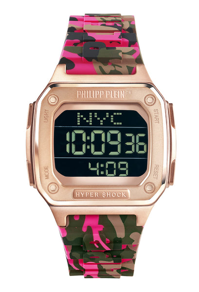 Philipp Plein Hyper $Hock Rose gold Dial Digital Unisex Watch