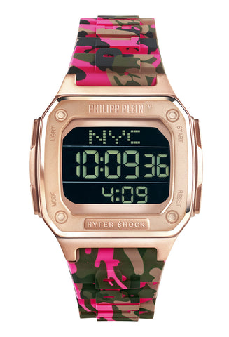 Philipp Plein Hyper $Hock Rose gold Dial Digital Unisex Watch