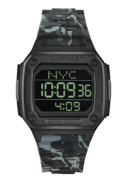 Philipp Plein Hyper $Hock Black Dial Digital Unisex Watch