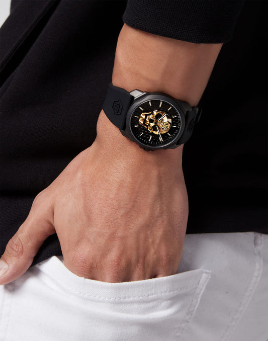 Philipp Plein The $Kull Black Dial Quartz Men Watch