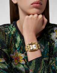Philipp Plein Gold Square Dial Quartz Women Watch
