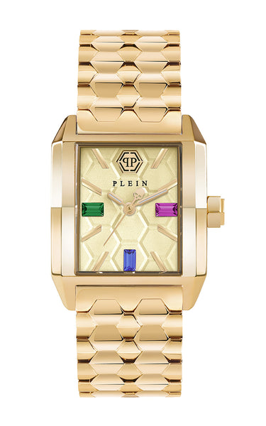 Philipp Plein Gold Square Dial Quartz Women Watch