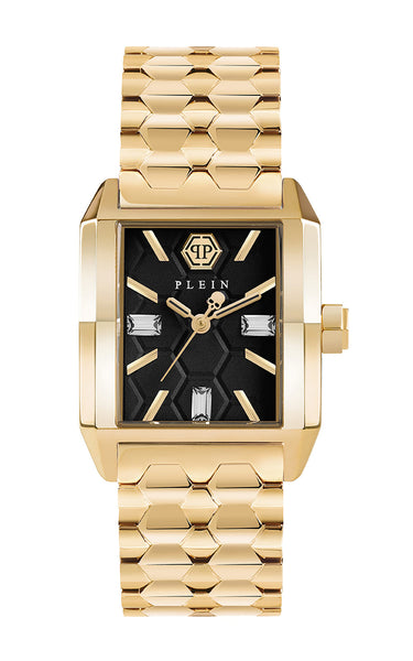 Philipp Plein Gold Square Dial Quartz Women Watch