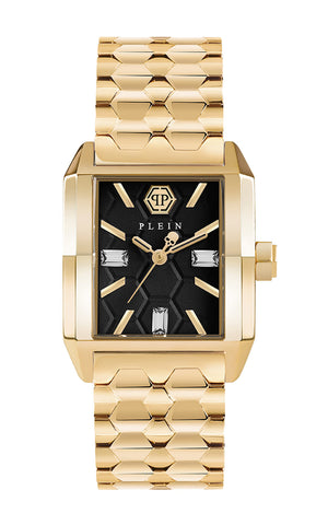 Philipp Plein Gold Square Dial Quartz Women Watch