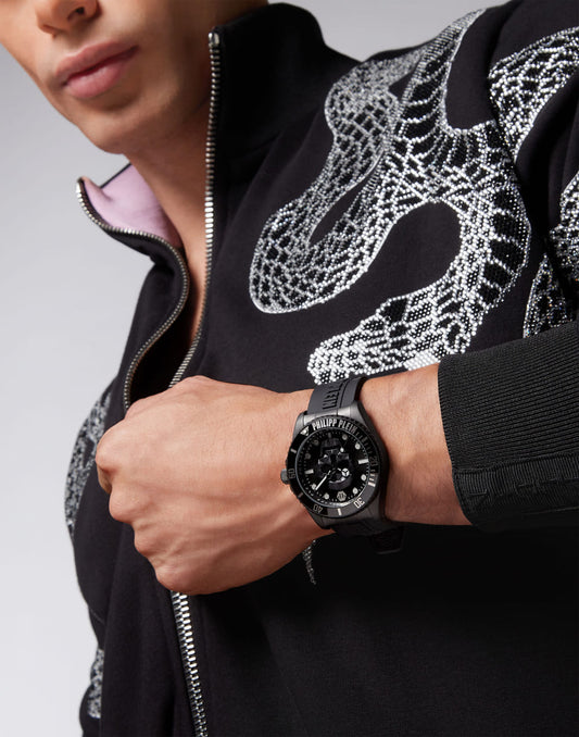Philipp Plein The $Kull Black Dial Quartz Men Watch