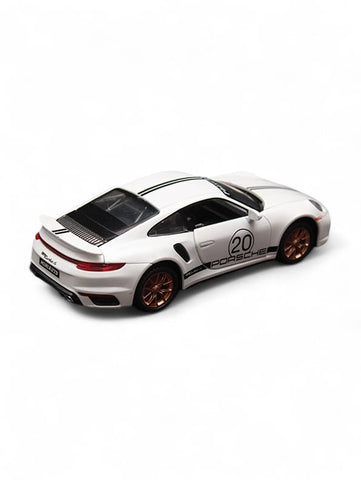 White - Porsche 911 Turbo S Model Metal Diecast Scale 1:24 LMI13754.
