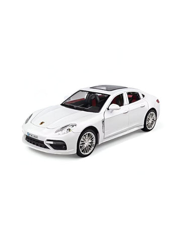 White - Porsche Panamera – Diecast Alloy Sports Car | Miniature Toy with Openable Doors for Kids & Collectors - Scale 1:18 LMI15142.