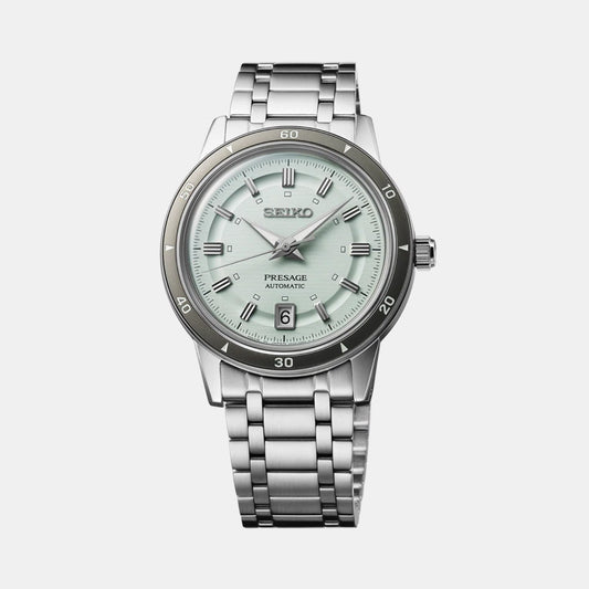Presage Men Automatic Ice Green Dial Analog Stainless Steel Watch SRPL71J1