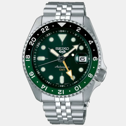 5 Sports Men Automatic Green Dial Analog Stainless Steel Watch SSK035K1