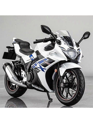 White Suzuki GSX-250R Metal Model Diecast Bike - Scale 1:12 with Acrylic Transparent Box - TV-O-24 |