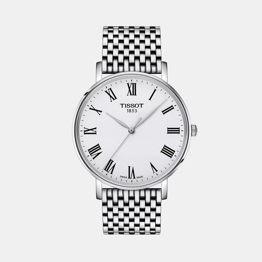 Everytime Men Quartz Silver Dial Analog Stainless Steel Watch T1434101103300