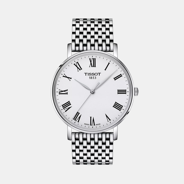 Everytime Men Quartz Silver Dial Analog Stainless Steel Watch T1434101103300