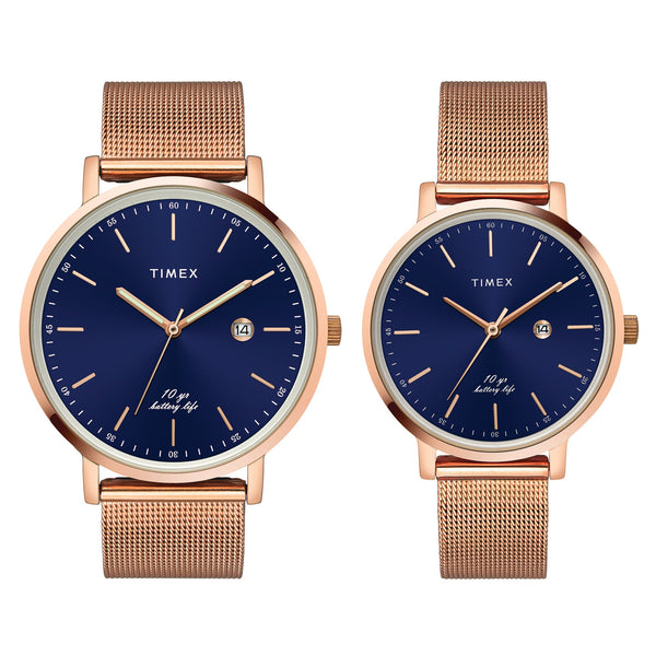 Timex Empera Blue Round Dial Quartz Analog Unisex Watch