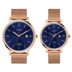 Timex Empera Blue Round Dial Quartz Analog Unisex Watch