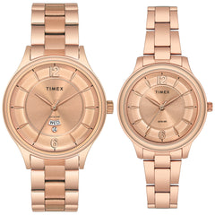 Timex Empera Rose Gold Round Dial Quartz Analog Unisex Watch