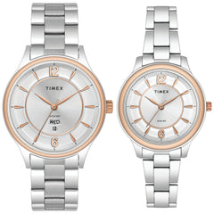 Timex Empera Silver Round Dial Quartz Analog Unisex Watch