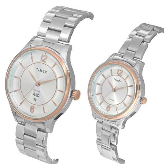 Timex Empera Silver Round Dial Quartz Analog Unisex Watch