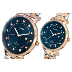 Timex Empera Blue Round Dial Quartz Analog Unisex Watch