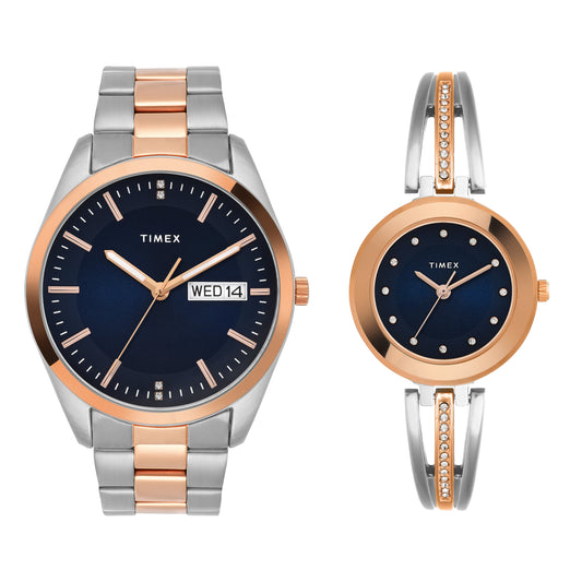 Timex Fashion Blue Round Dial Quartz Analog Unisex Watch