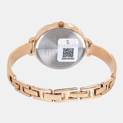 Fashion Women Quartz Black Dial Analog Stainless Steel Watch TWEL12805