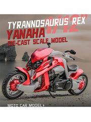 Yamaha Tyrannosaurus Rex Diecast Motor Cycle - Red