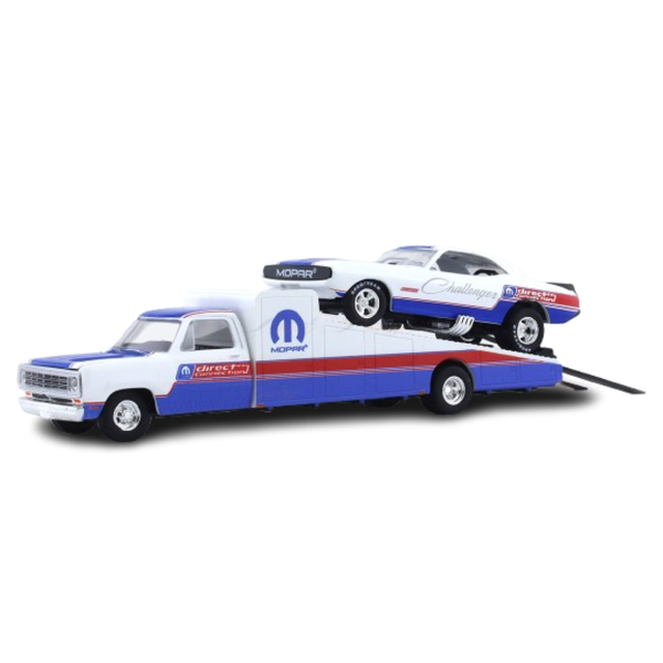 1974 Dodge Truck & 1971 Dodge Challenger 1:64 M2 Machines diecast hauler scale model