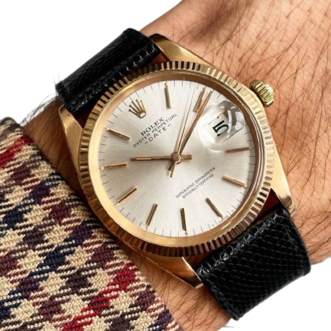 Rolex 18k Pink Gold Oyster Perpetual Date 1503 1967