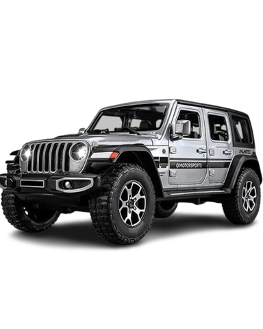 Wrangler Model 1/32 Die-cast Pull Back Collectible Model with Sound and Light  Vehicle  Festival Gift Silver Car