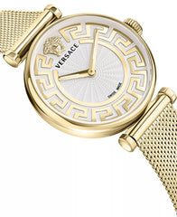Versace New Lady Silver Round Dial Quartz Analog Women Watch