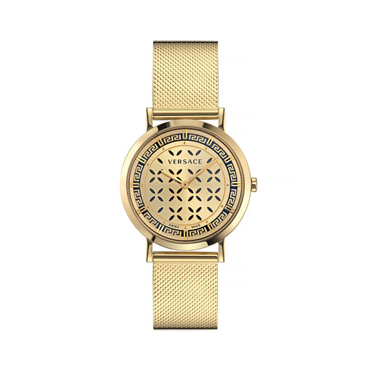 Versace New Generation Gold Round Dial Quartz Analog Women Watch