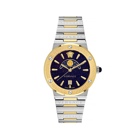 Versace Greca Logo Blue Round Dial Quartz Analog Unisex Watch