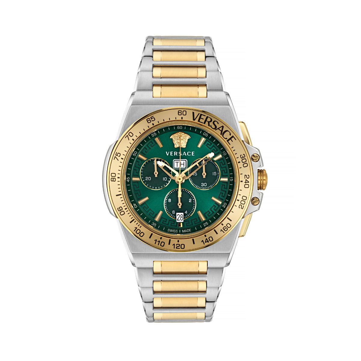 Versace Greca Extreme Green Round Dial Quartz Analog Men Watch