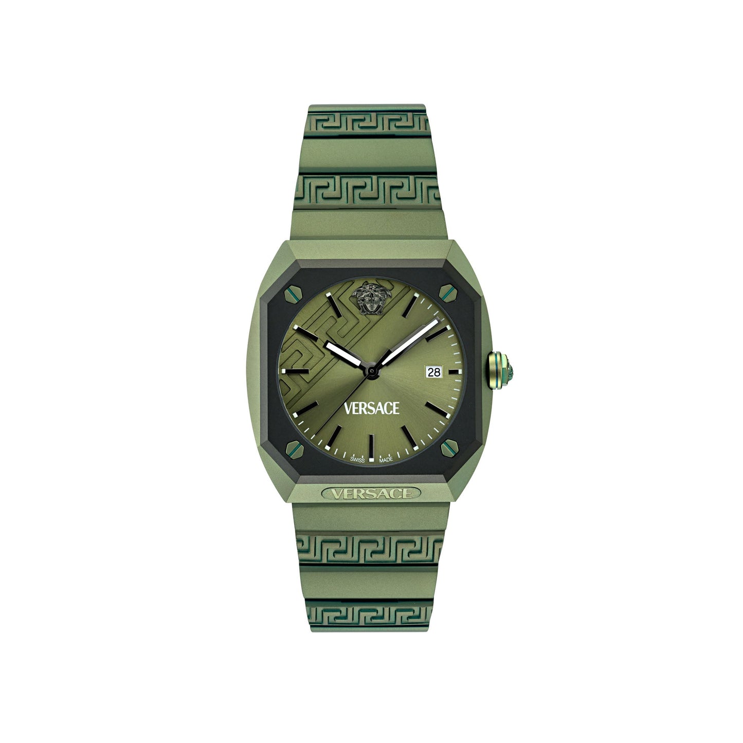 Versace Active & Tech Antares Green Octogonal Dial Quartz Analog Men Watch