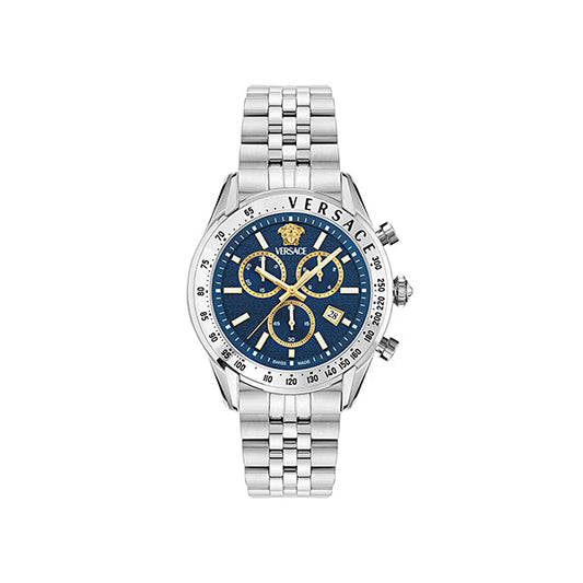 Versace Blue Round Dial Quartz Analog Men Watch