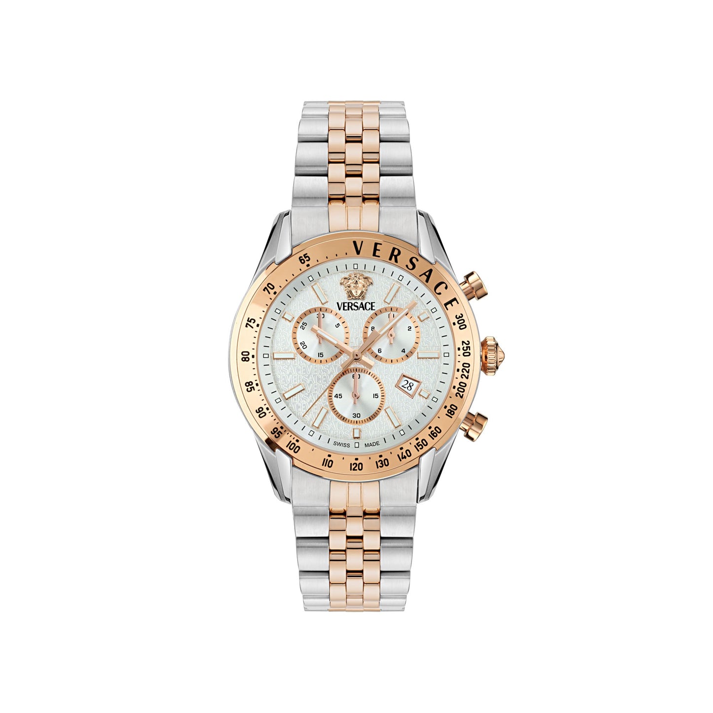 Versace Chrono Master White Round Dial Quartz Analog Men Watch