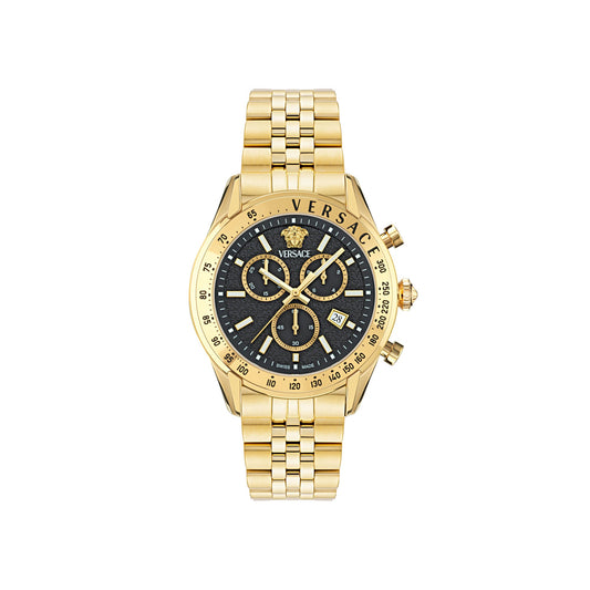 Versace Chrono Master Black Round Dial Quartz Analog Men Watch