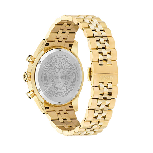 Versace Chrono Master Black Round Dial Quartz Analog Men Watch