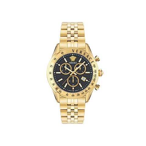 Versace Chrono Master Black Round Dial Quartz Analog Men Watch