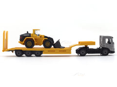 Volvo FMX transporter 1:87 & L350H Wheel Loader 1:143 Majorette scale model truck