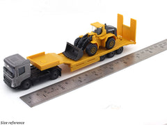 Volvo FMX transporter 1:87 & L350H Wheel Loader 1:143 Majorette scale model truck