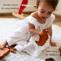 Wooden Wild Animals  Set of 12