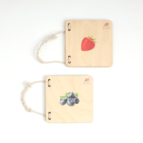 Wooden Pictorial Books- Primary colours (Red & Blue)